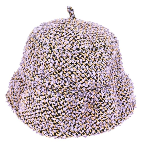 Chanel Purple Wool Bucket Hat 94A #57 Small Good 165560